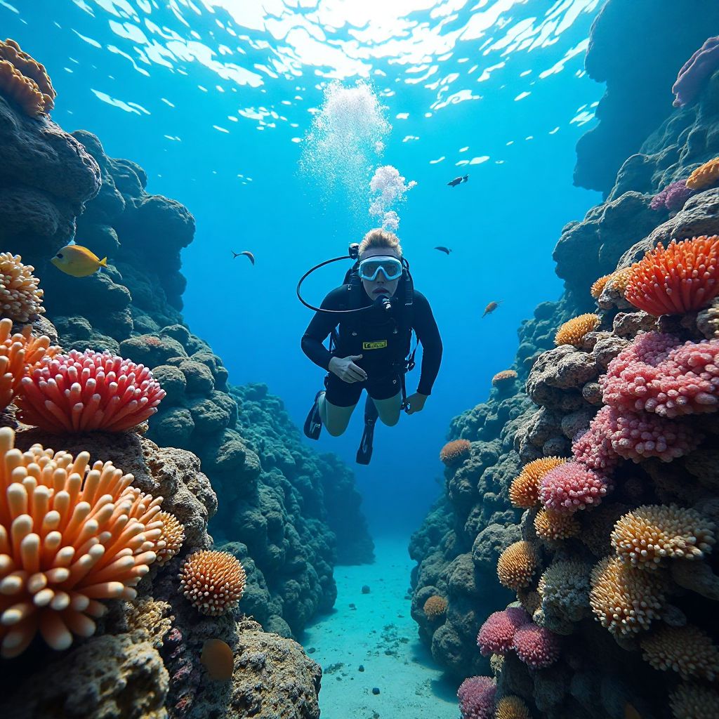 Scuba diving in Great Barrier Reef